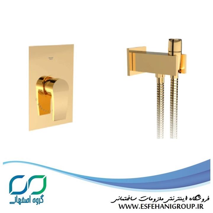 شیرآلات توالت توکار شودر مدل رومر پلاس طلایی BRASS